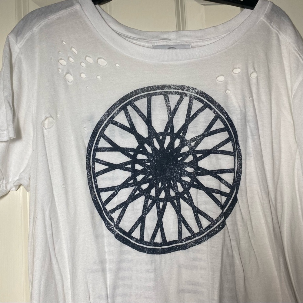 SoulCycle distressed tee size large